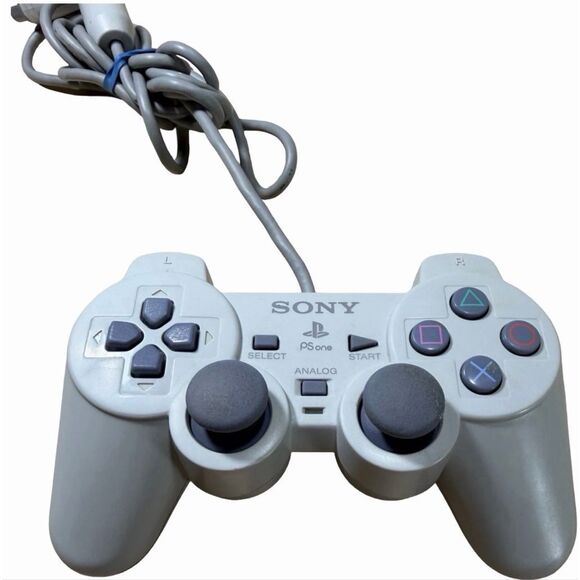 Sony PS1 SCPH-110 OEM White Wired DualShock Analog Controller - Picture 1 of 4